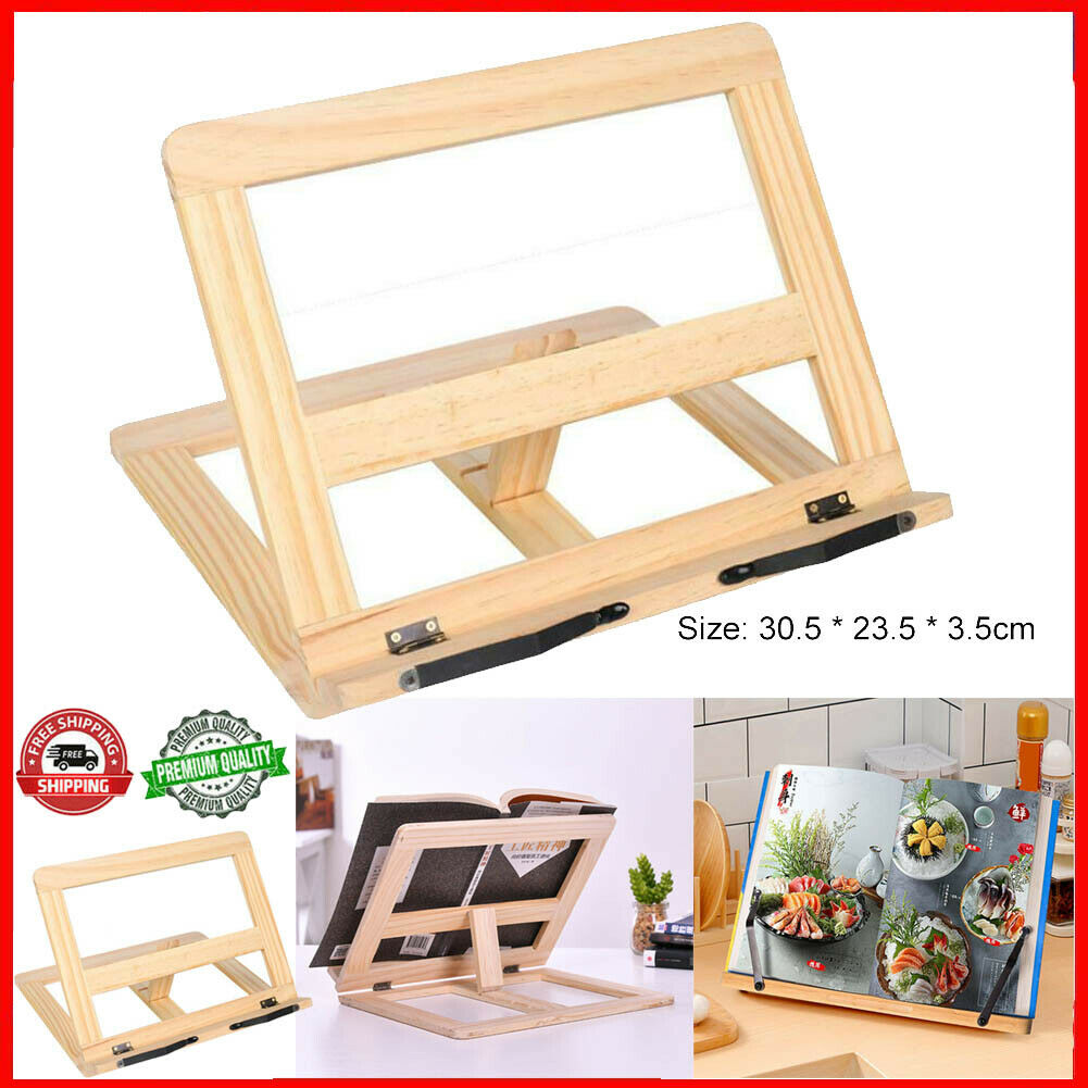 Adjustable Wooden Book Stand Reading Rest Holder Portable Document Stand Tool