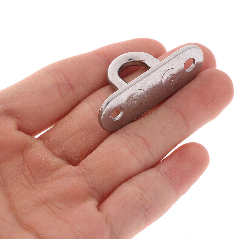 4pcs 5mm 304 Stainless Steel Oblong Pad Eye Plate Staple Ring H fbM Qx