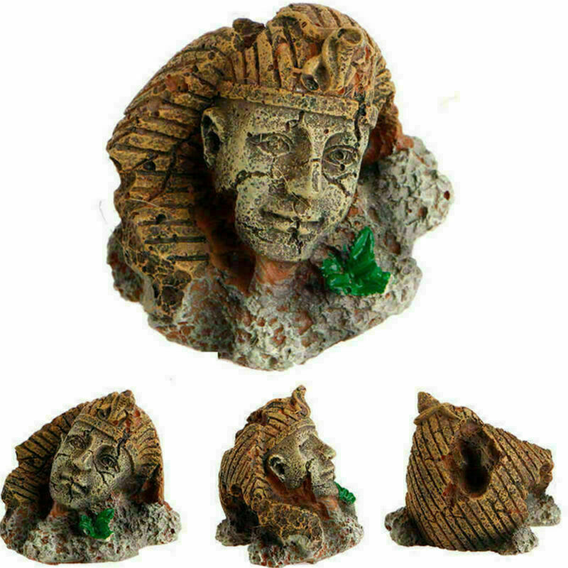 Egyptian Pharaoh Ancient Sphinx Ruins Aquarium Ornament Fish Tank Decoration