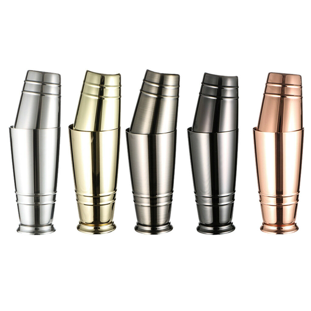 Cocktail Shaker Two Piece Pro Boston Shaker Martini Drink Shaker Silvery