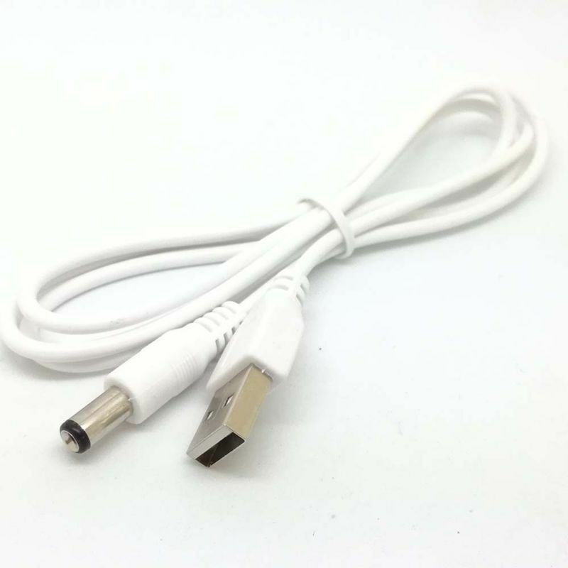 50pcs PC Laptop USB Male to 5V DC 5.5mm * 2.1mm Barrel adapter Power Cable_bb