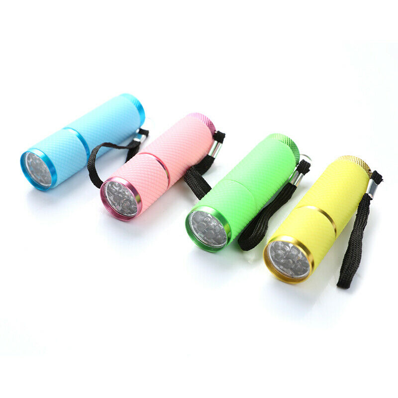 Portable Mini UV 9 LED Purple Light Nail Dryer Curing Lamp Flashlight To XC