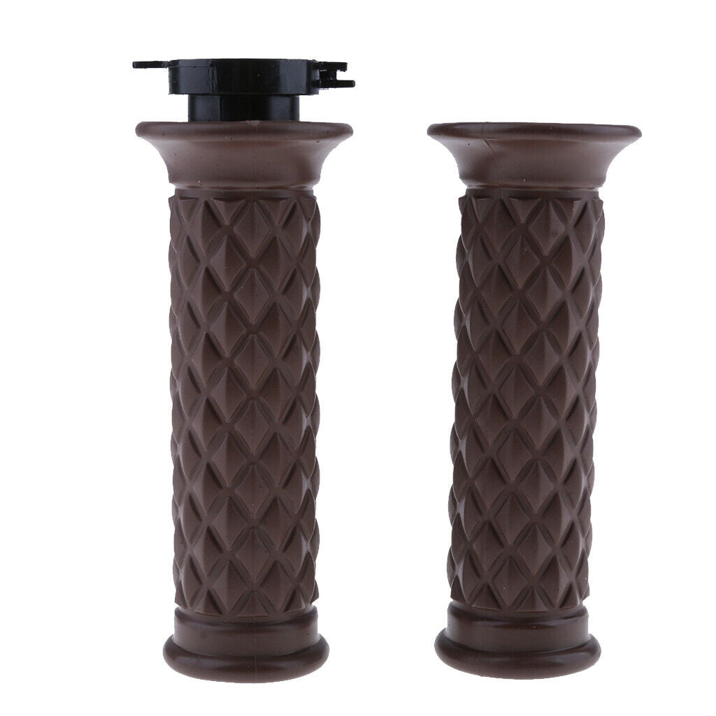 1 Pair 7/8 '' Non-Slip Motorcycle Rubber Handlebar Grip