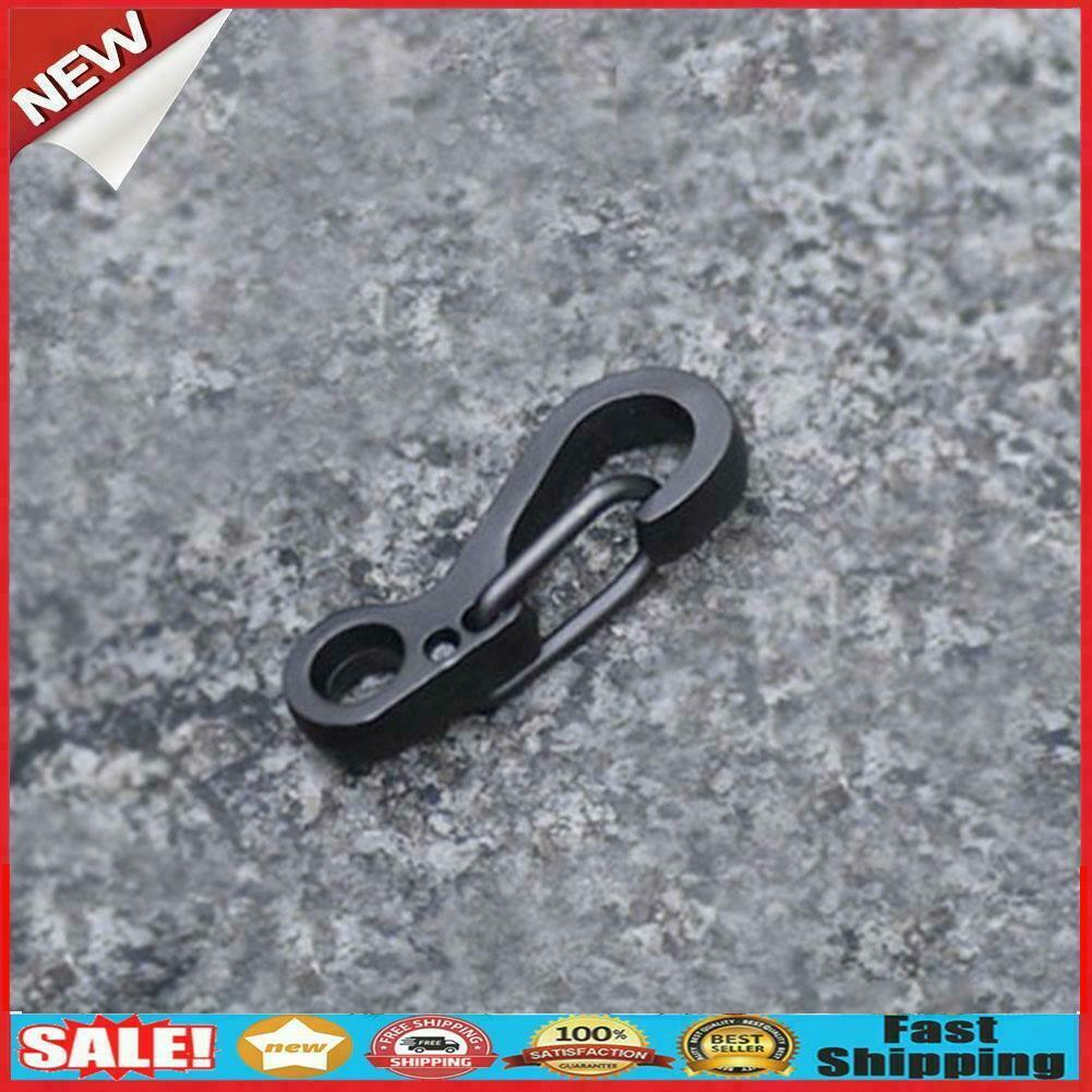 Light Key Chain Ring Key Fob with Mini Spring and EDCGEAR Buckle Clip Black @