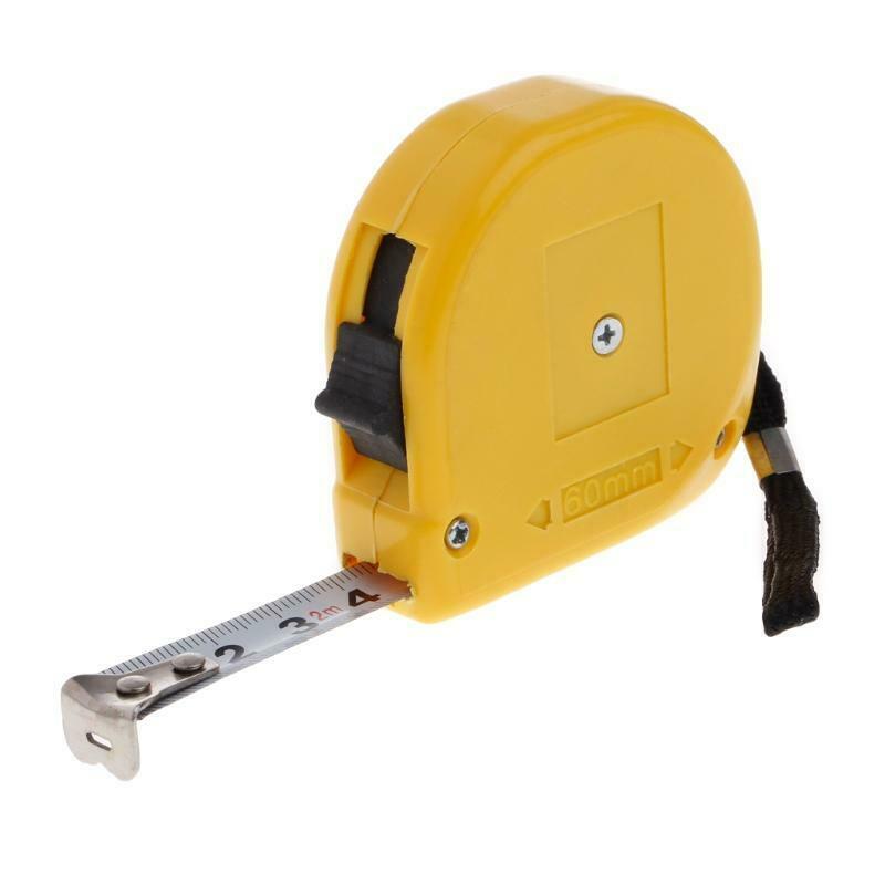 Mini Pocket 2m Retractable Tape Measure Ruler Tool Builders Home DIY Garage Rule