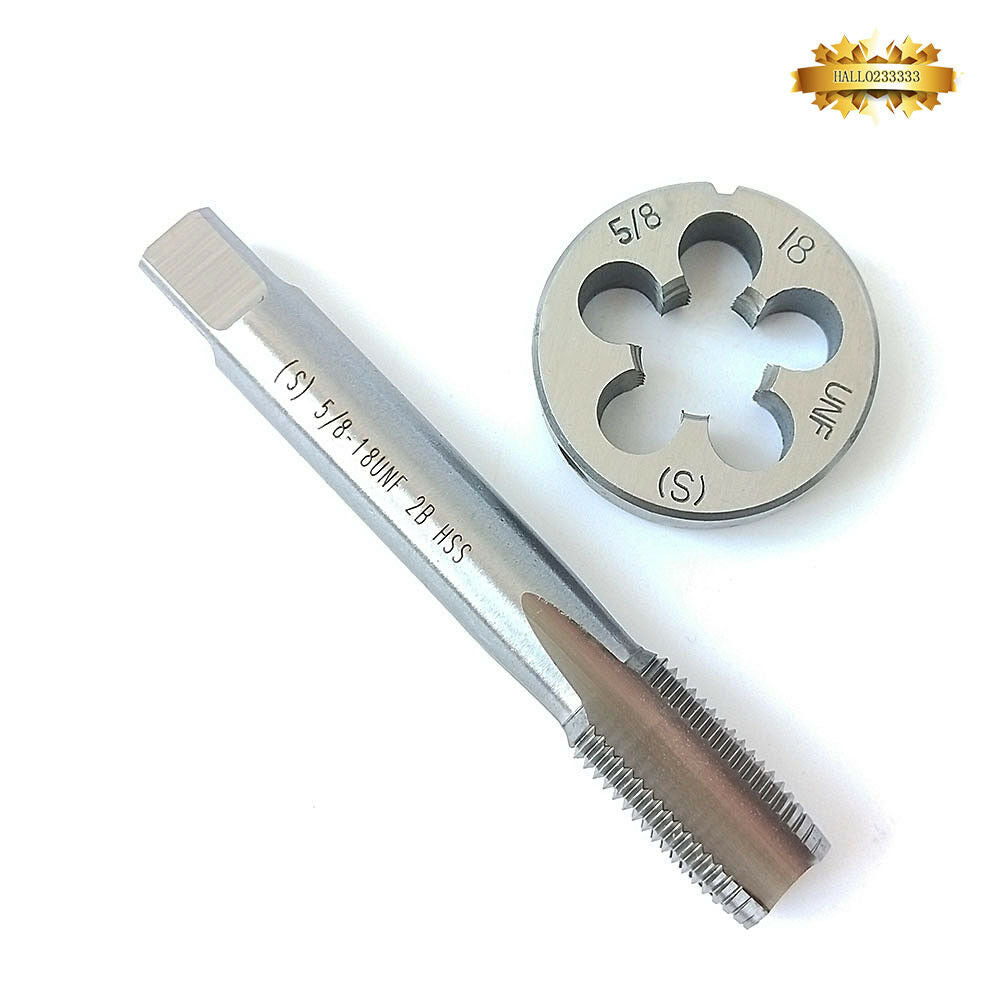 5/8-18UNF Tap And Die,Machine Thread Tap + Round Thread Die Right Hand HSS Taper