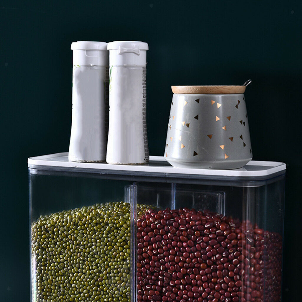 2X Bucket Container Dry Food Dispenser Kitchen Countertop Wall Mounted 3000ML