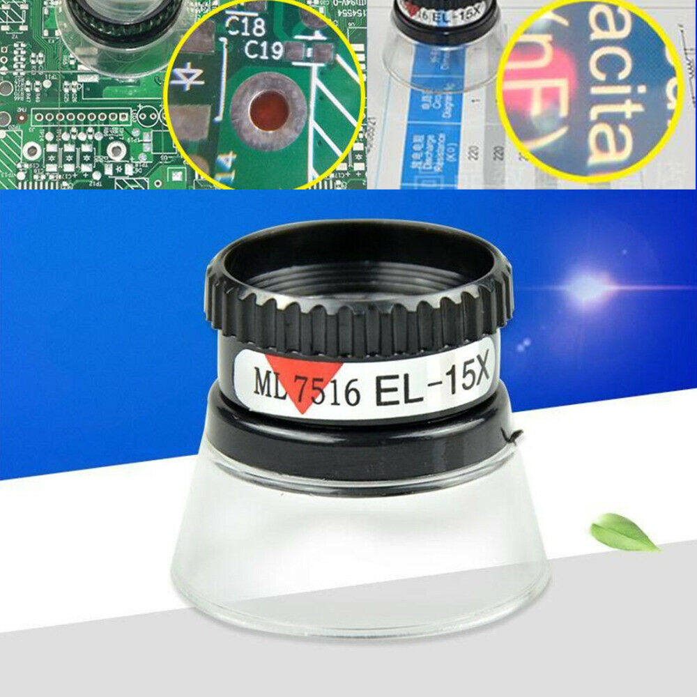 Portable Black 15X Monocular Magnifying Glass Loupe Lens Eye Magnifier Jeweler ^