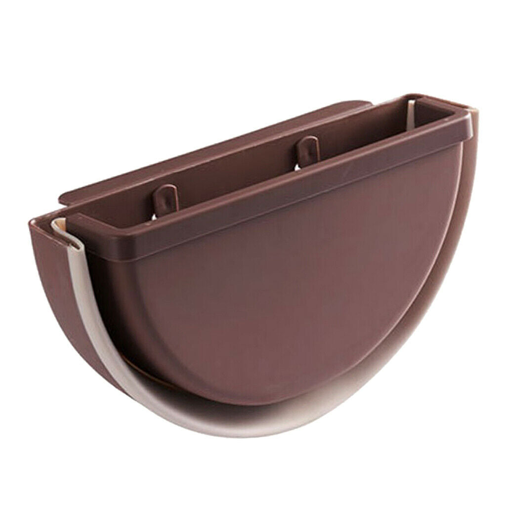 2Pcs Kitchen Semi-Round Collapsible Hanging Garbage Bin Can Waste Container