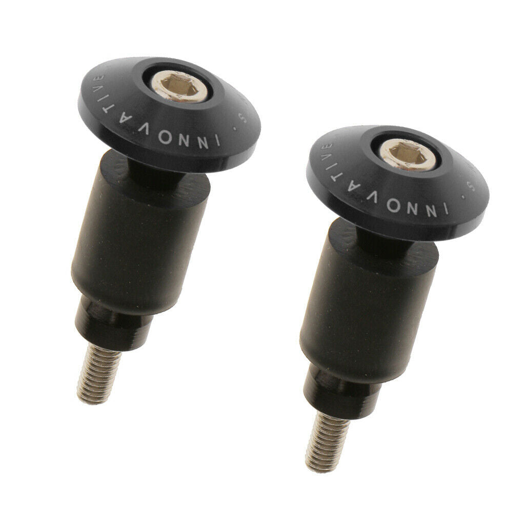 4xBlack Universal 22mm Motorcycle Handlebar End Caps Plugs Road Racing Bike