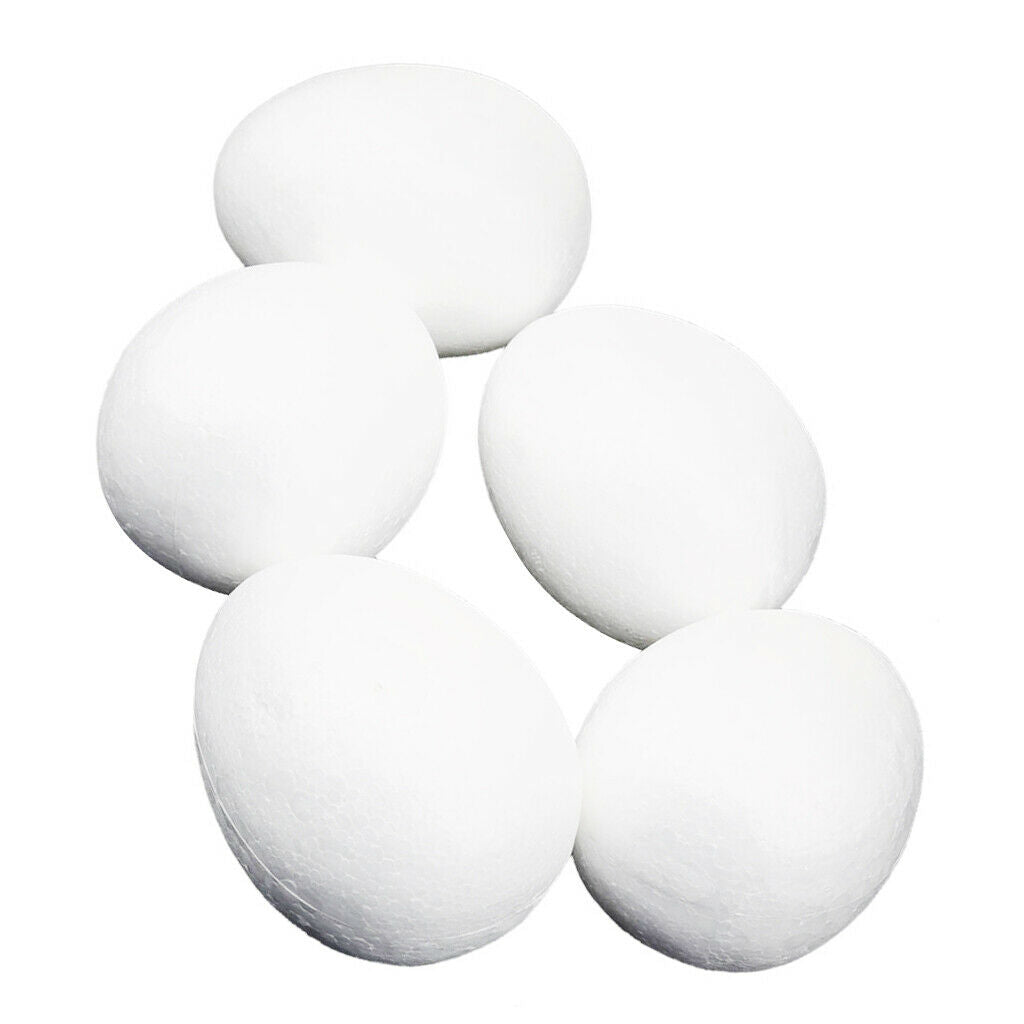 5 lot White Decorate Foam Egg Easter Craft Festive Decor Modelling Craft