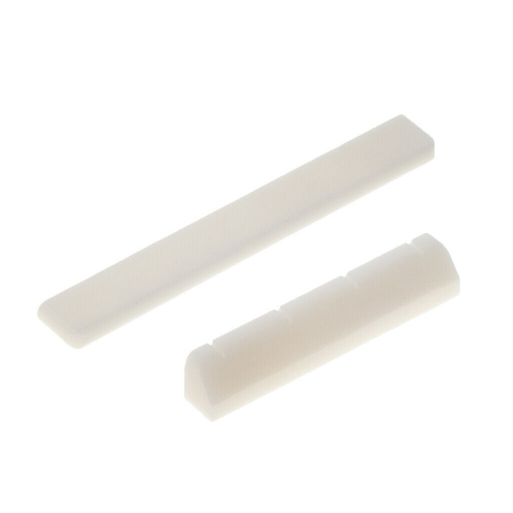 2 Set Ukulele Replacement String + Saddle Nut Hawaii 4 String Guitar Accessory