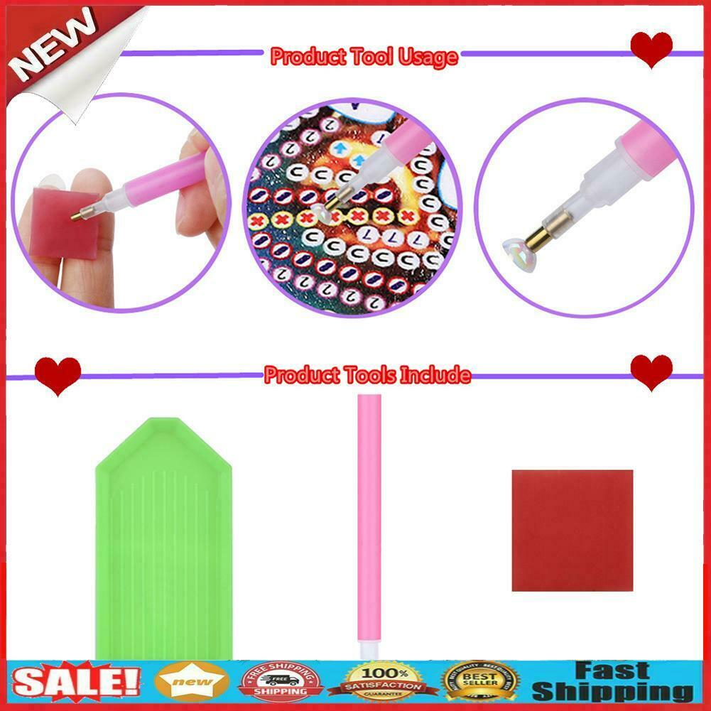 5D DIY Diamond Painting Flower and Rabbit Full Round Drill Picture Handicraft