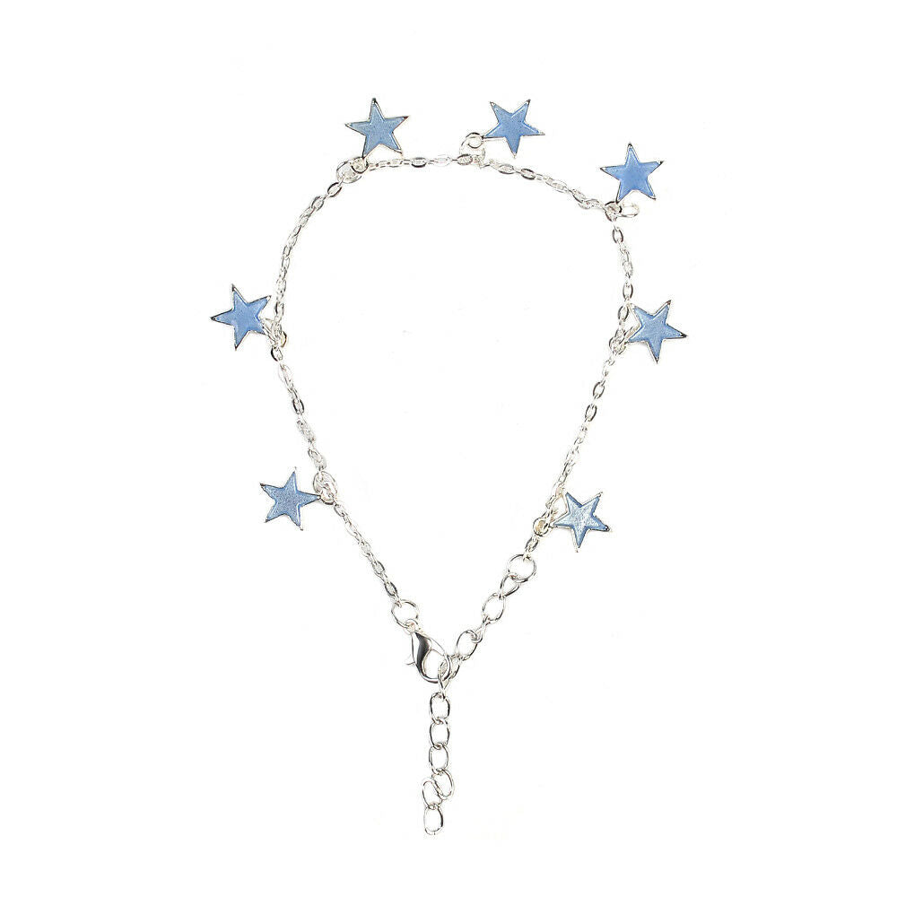 Luminous Glow In The Dark Star Chain Anklet Ankle Bracelet Barefoot Foot Jewelry