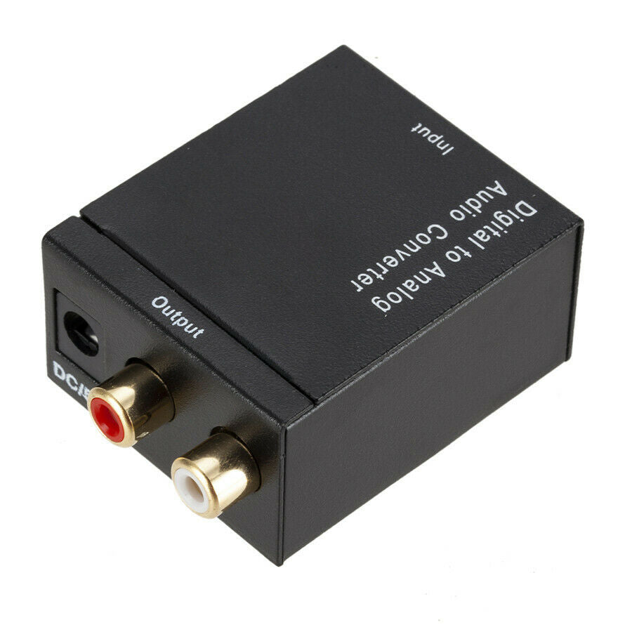 Audio Converter Optical Coaxial In Headphone Speaker RCA Out Digital To Analog