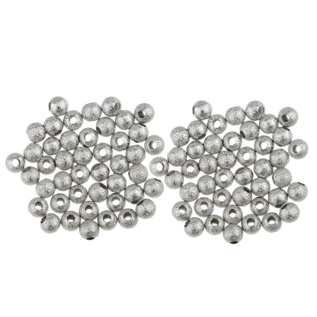 100pcs Frosted Loose Beads 4mm DIY Necklace Bracelet Jewelry Design Craft