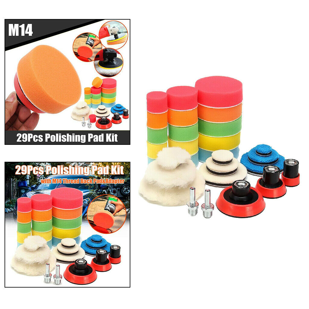Car Polishing Pads Kit 1.2/2/3in Polisher Pad Sponge Pads Kit for Polishing