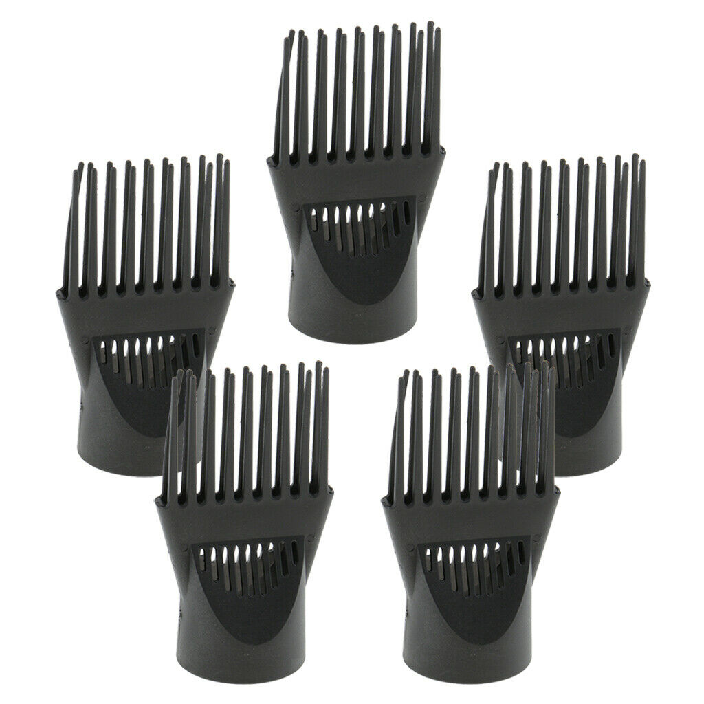 Set of 5 Professional Hair Styling Salon Hair Dryer Diffuser Comb Attachment