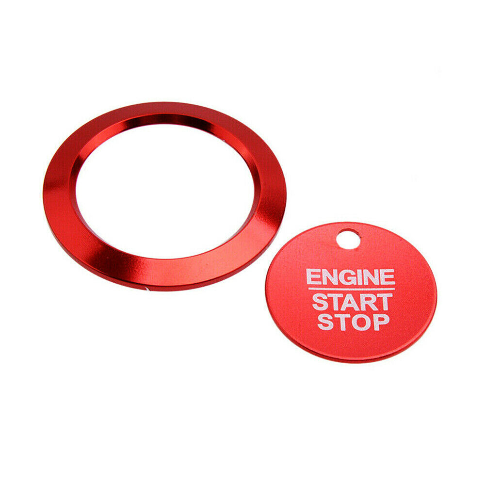 Red Engine Start Stop Ignition Switch Button Cover Fit for Ford F150 17-20