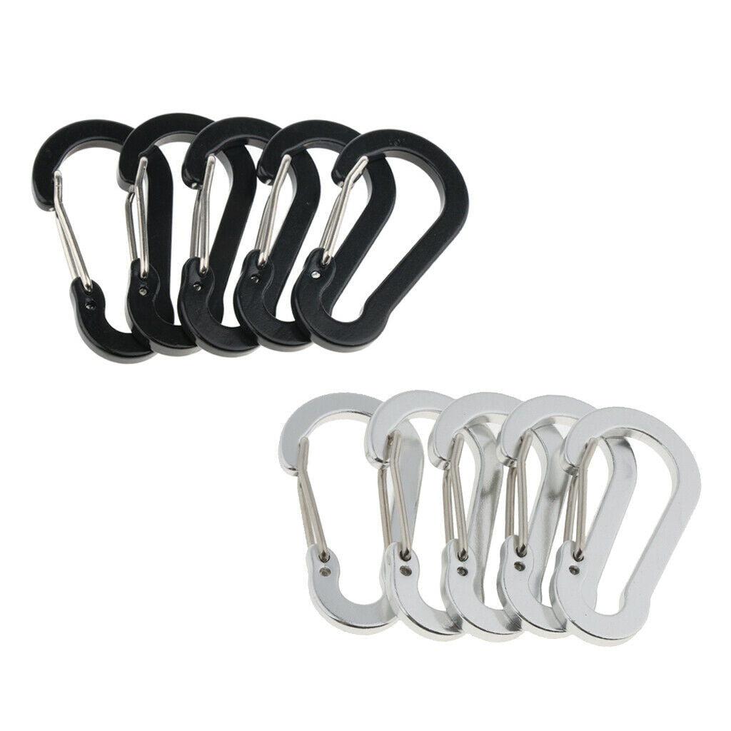 10 pcs Outdoor Camping Climbing Key Chain Buckle Water Bottle Flashlight Flask