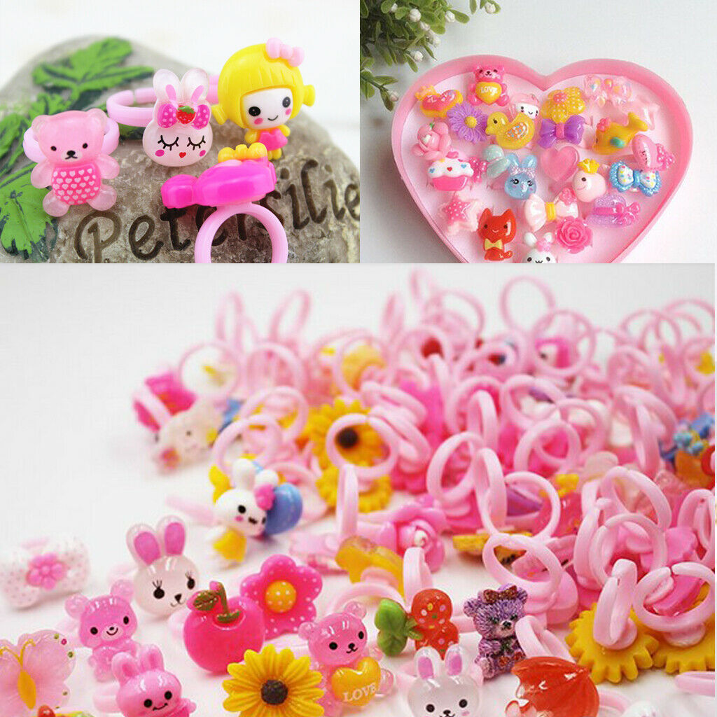 50x Handmade Rings Setting Base Cute Round Cabochon Gems Finger Rings Blanks