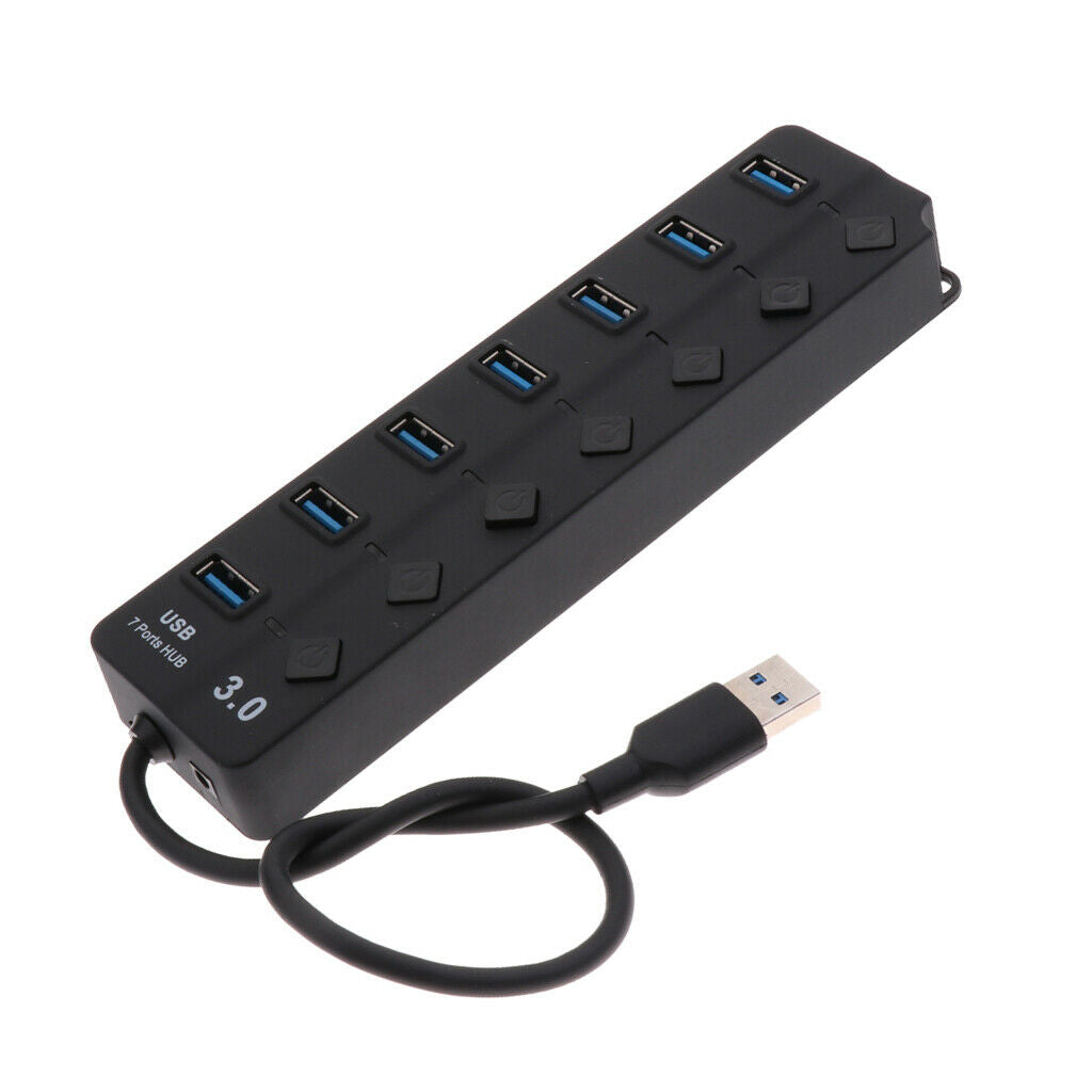 1 Piece Small High Speed 7 USB 3.0 Ports USB Power Adapter Hub For Charging