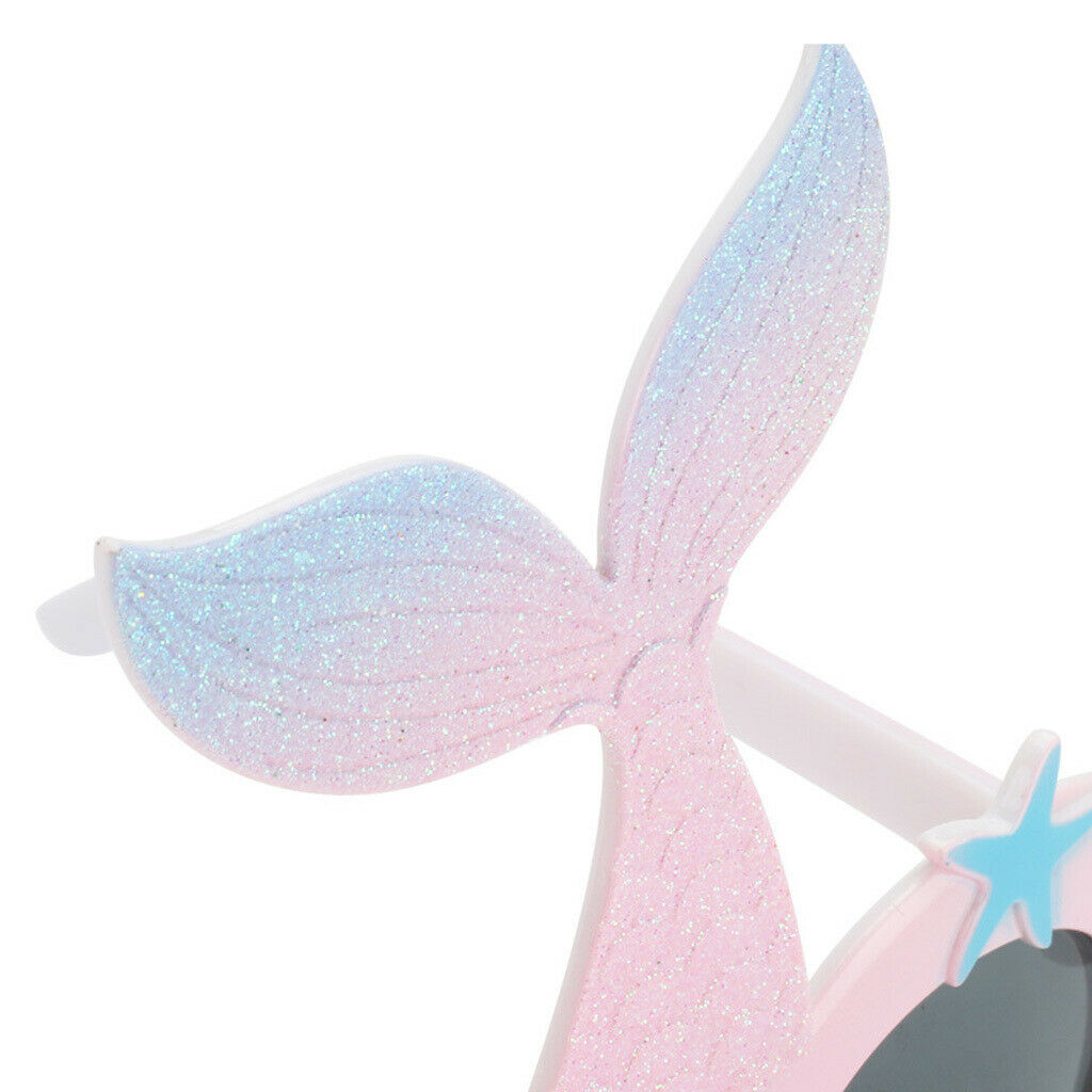 Mermaid Shape Plastic Fancy Sunglasses, Funny Party Eyeglasses Beach Theme