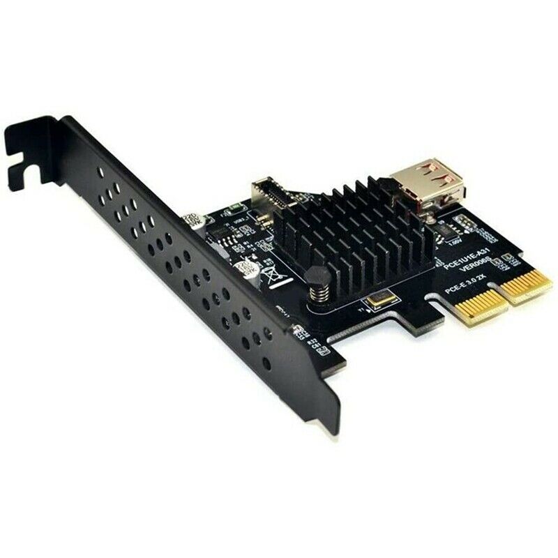PCI-E 2X to USB 3.1 Type E Front Panel Socket Adapter Card Express for MotherbO4