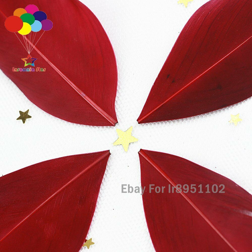 Natural Goose Feathers Colorful Dyed Wine red Millinery Feather Hat Round head