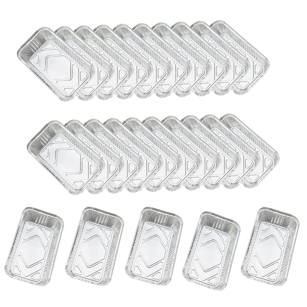 50Pcs 420 & 850ml Aluminum Foil Grill Drip Pans Grease Pans for BBQ Cooking