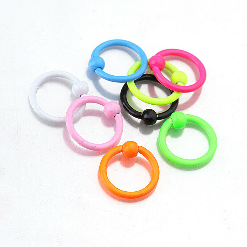8Pcs Closer Ring Nose Lip Ring Ear Helix Cartilage Piercing Jewel.l8