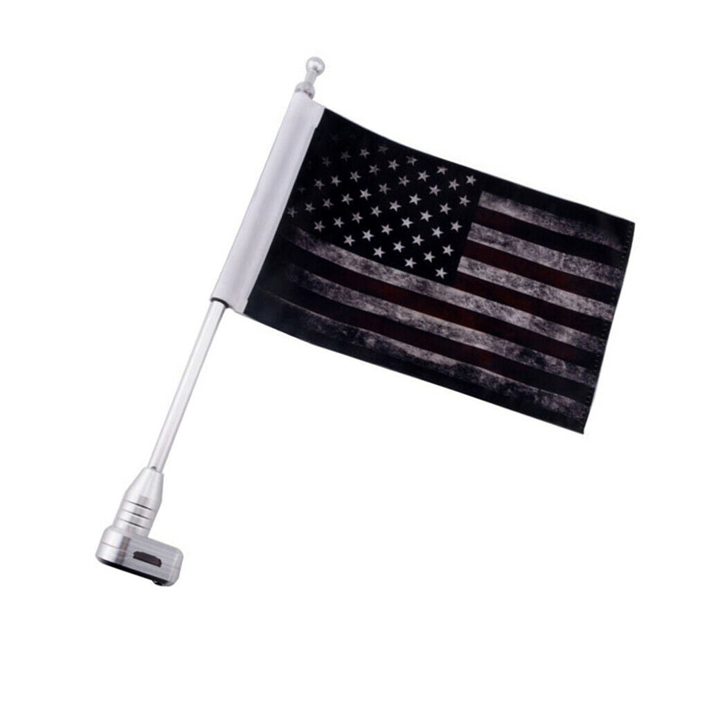Adjustable 10'' x 7'' American Retro Flag + Luggage Rack + Antenna Kit