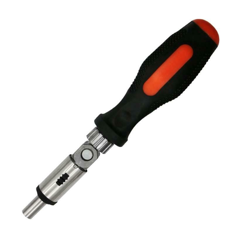 Ratchet Screwdriver 180 Degree T-type Foldable Screwdriver Set 1/4 Hex Interface
