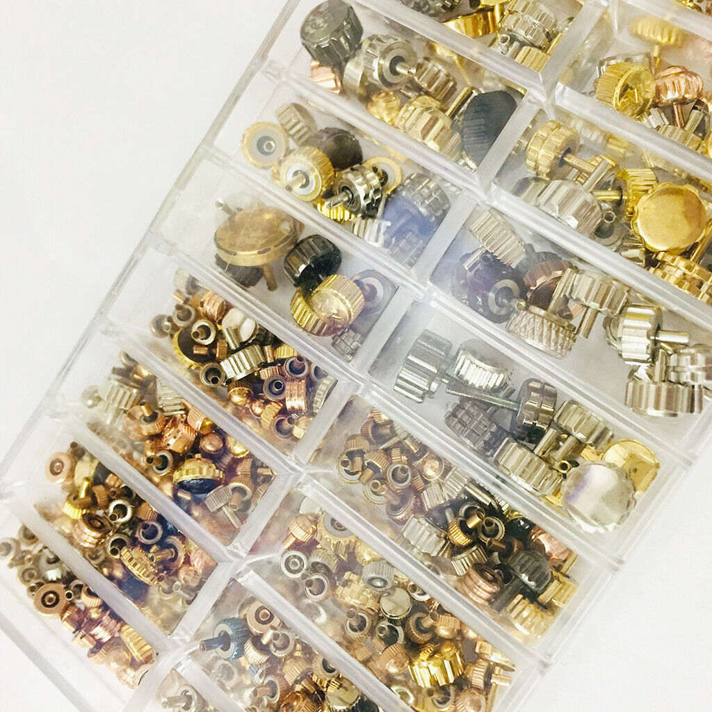 New Assorted 3-7mm Watch Crown Replacement For Wrist Watch Repair Accessory