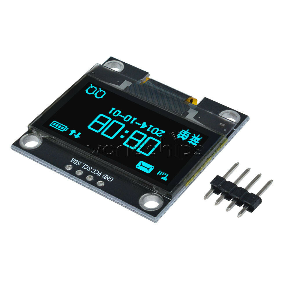 1.3" Blue 4Pin OLED LCD Display Module IIC I2C 128x64 3-5V Interface for Arduino
