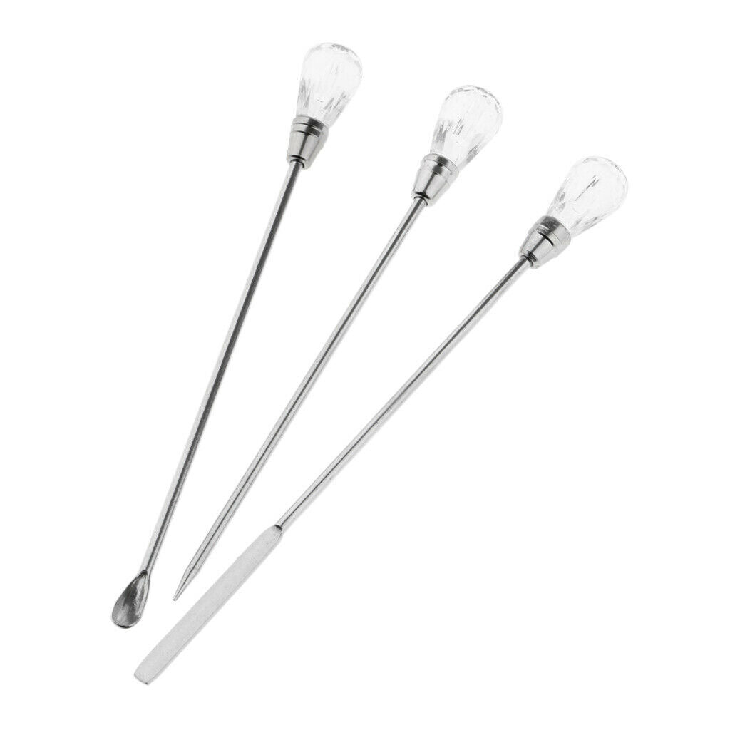 3Pcs Nail Art Stirring Rod /Stirring Mixing Picker /Eyebrow Pigment Rod