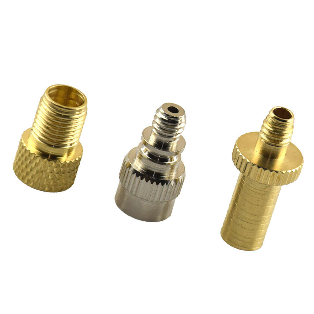 3x Bicycle Presta Valve Adapter Schrader Converter Cycling Pump Kit Adaptors