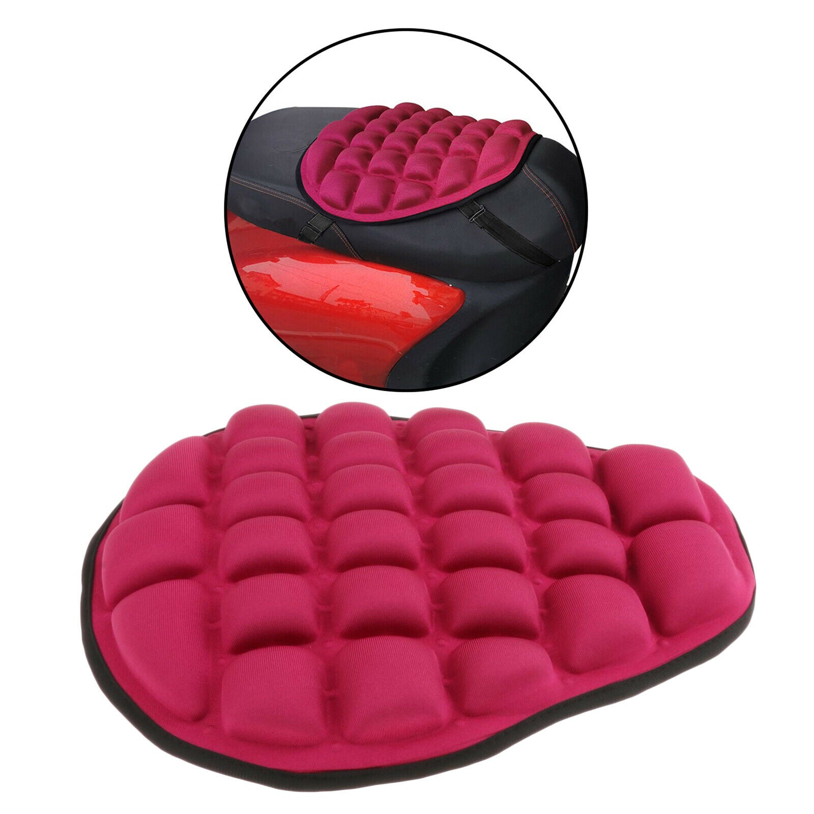 4Pcs Durable Portable Airbags Air Motorcycles Seat Cushion Large for Saddles