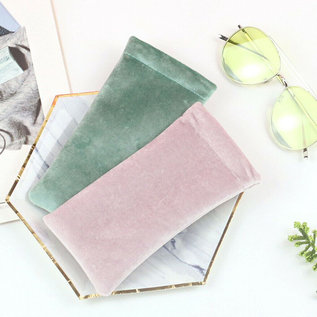 3pcs Velvet Sunglasses Pouch Eyeglass Holder Portable Eyewear Storage Bag