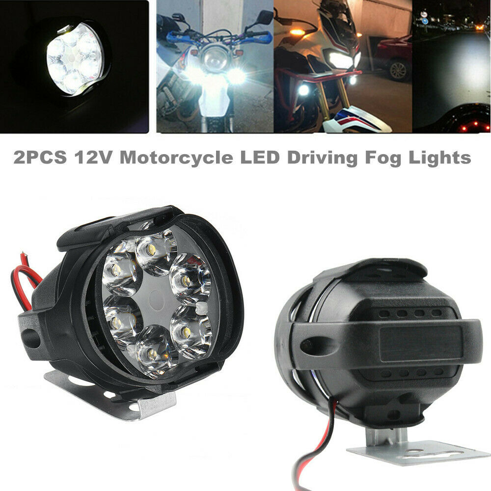 2PCS 12V Car Off-road Motorcycle Fog Light LED Spotlight Driving Lamp Waterproof