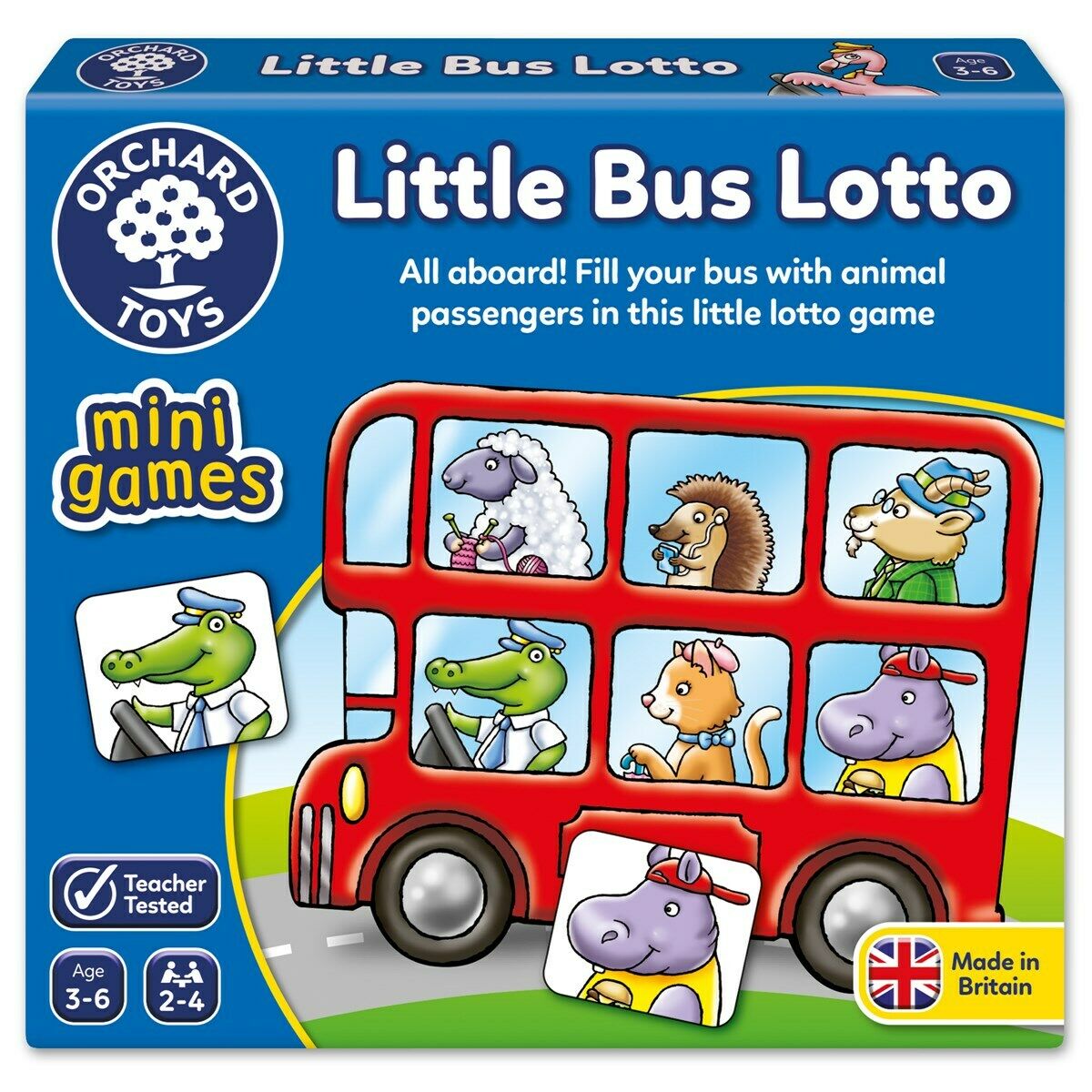 Orchard Toys 355 Little Bus Lotto Matching Memory Mini Game Toddler Children 3+