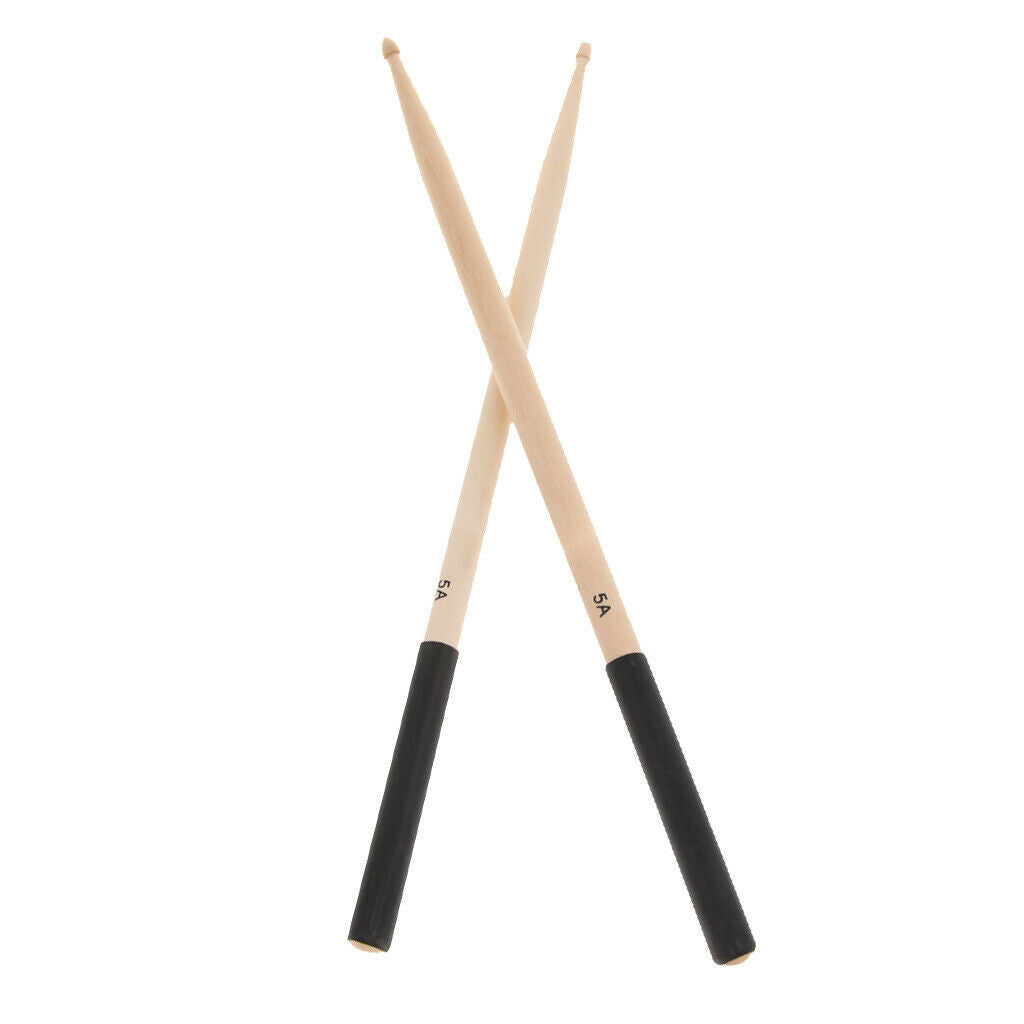 1 Pair Maple Drum Mallet Drumstick for Percussion Instrument Parts Black
