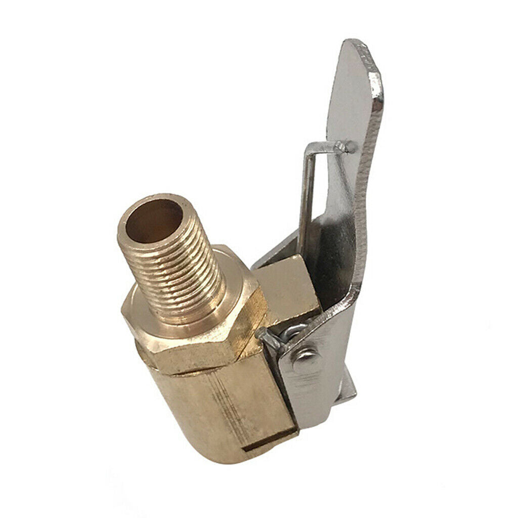 Brass Straight Lock On Tire Chuck Open Air Inflator For 8V1 Thread