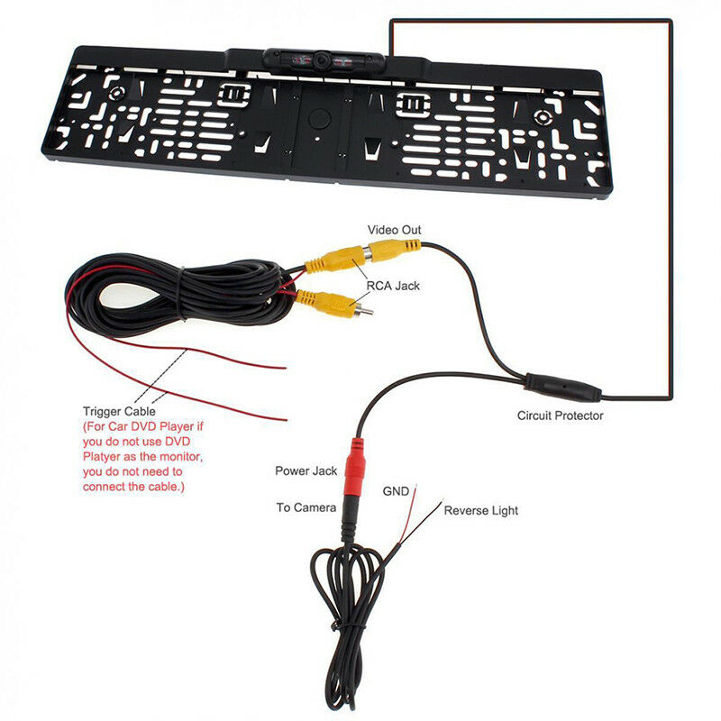 Car License Plate Frame Rear View Reverse Backup Parking Night Vision Camera  XC