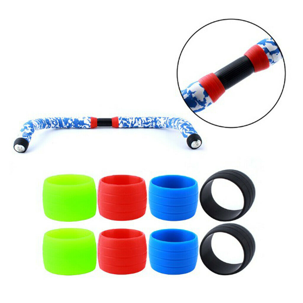 Road Bike Drop Bar Fixed Gear Bicycle Handlebar Tape Bundle Fixed Ring Black