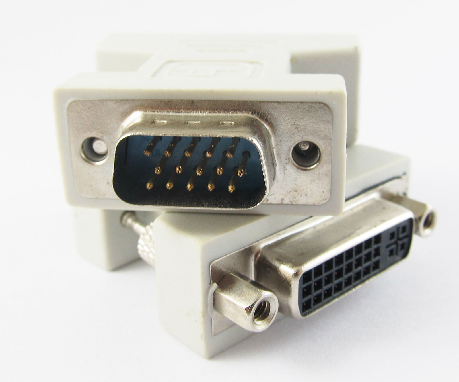 5pcs DVI-I Female Jack (24+5) to VGA Male Plug 15-pin HDTV PC Connector Adapter