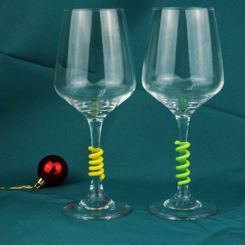 6x Silicone Drink Markers Wine Glass Charm Cup Labels Tag Bar Party Supply