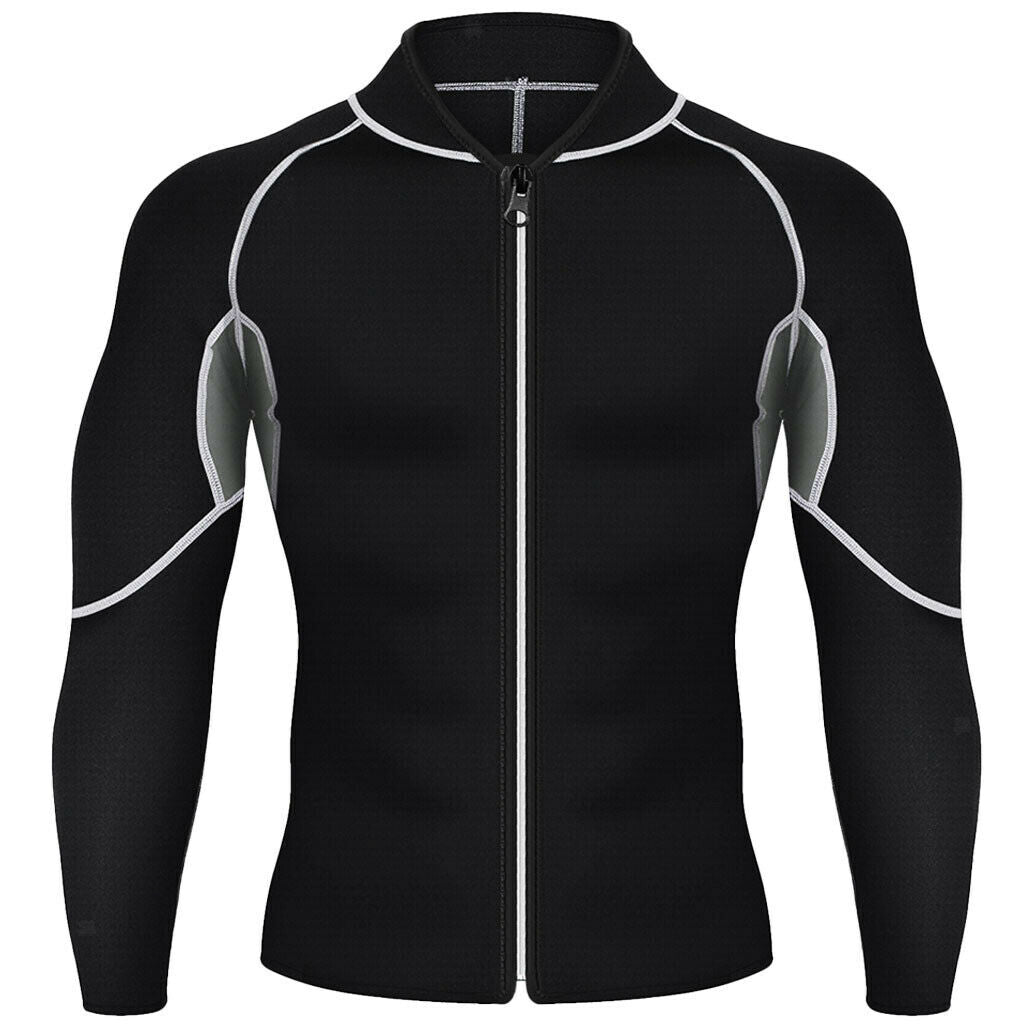 Men Long Sleeve Sporting Coat Compression Tight-fitting Long-sleeved Top XL