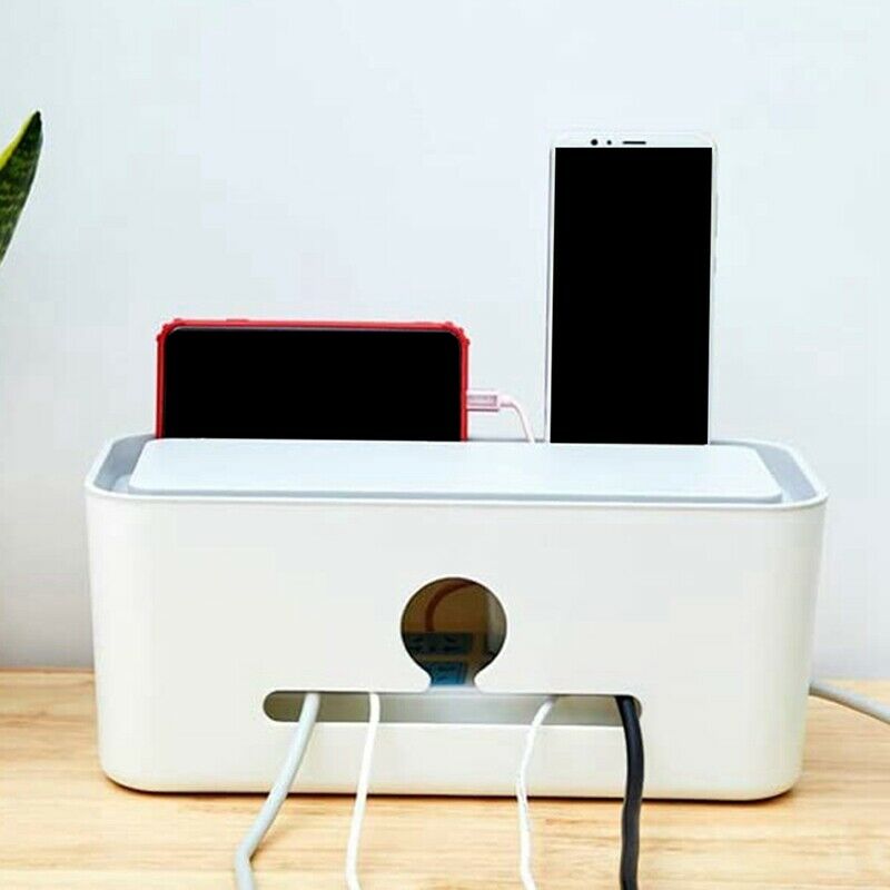 Cable Management Box, Cable Cord Organizer, Cord Management Container Cover Q9S2