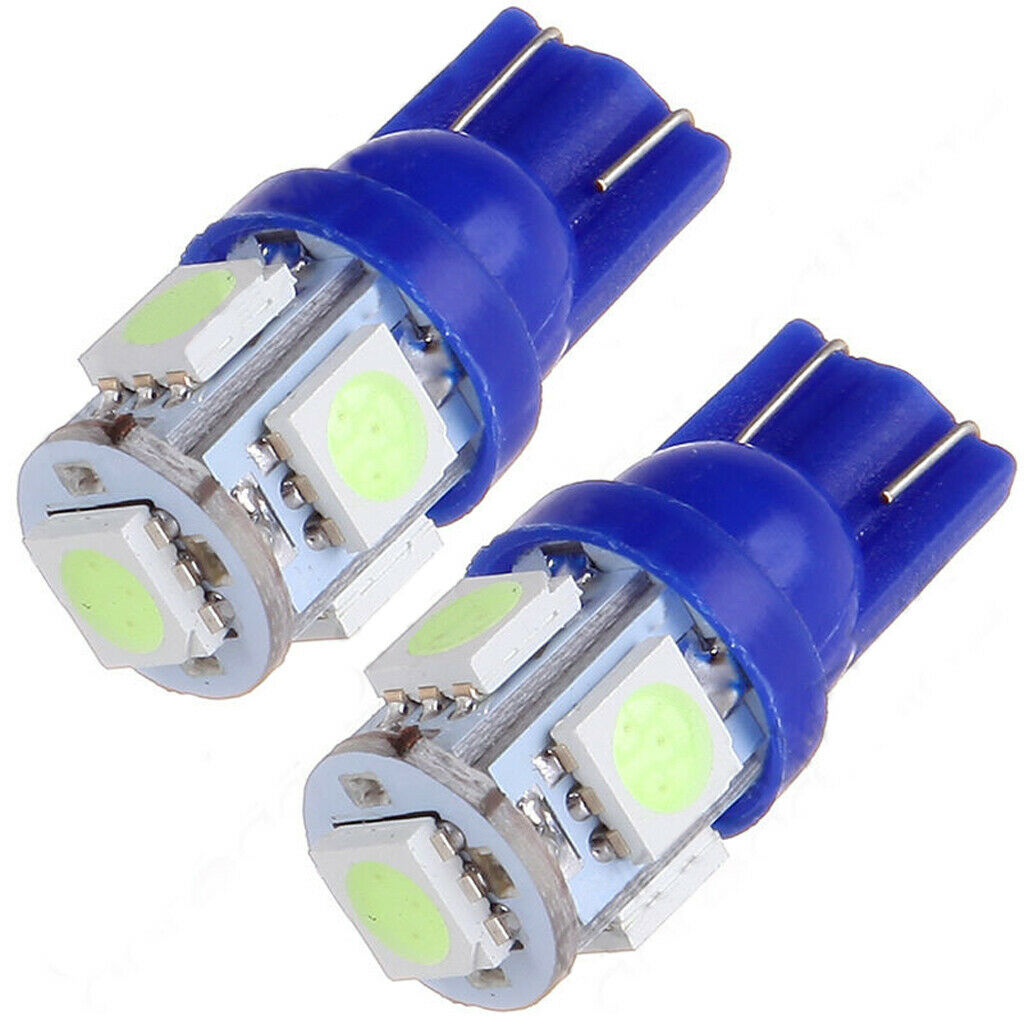 10pcs Ice Blue Canbus Error Free T10 W5W 5SMD 5050 LED Car Dash Wedge Bulbs